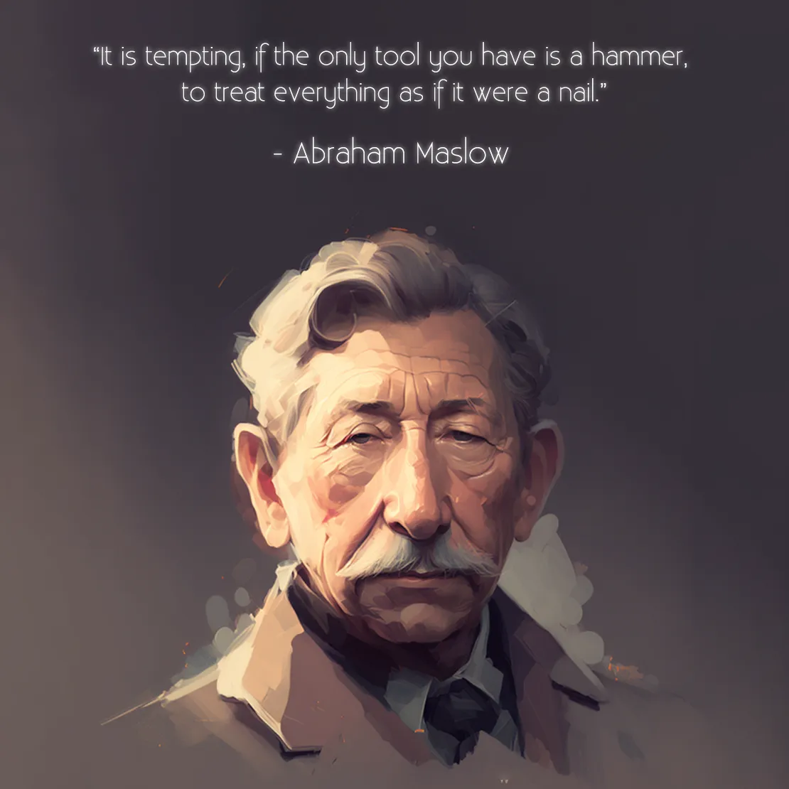 Quote by Abraham Maslow on Personal-growth - It is tempting, if the only tool you have is a hammer, to treat everything as