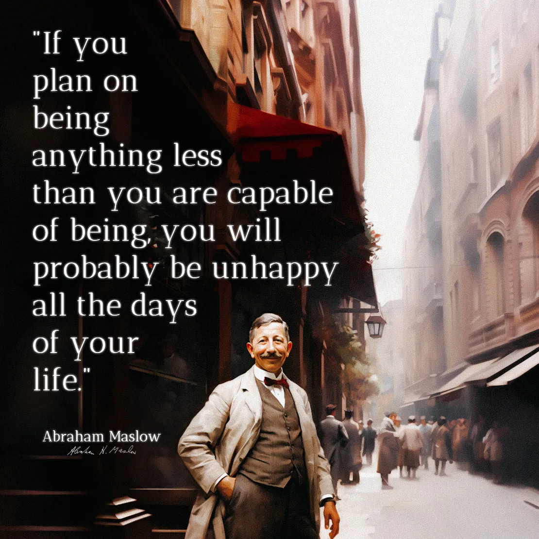 Quote by Abraham Maslow on Personal-growth - If you plan on being anything less than you are capable of being, you will
