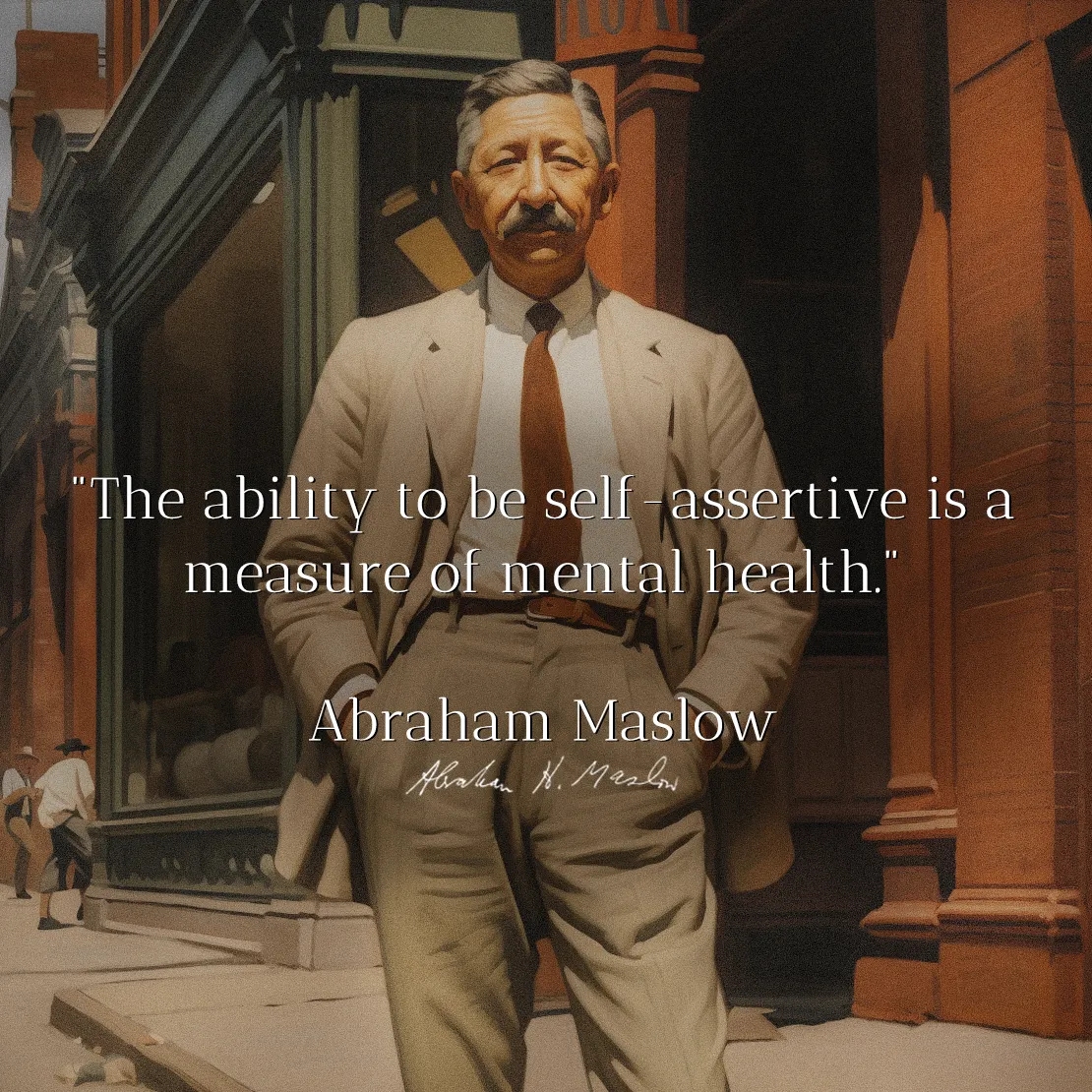 Quote by Abraham Maslow on mental health - The ability to be self-assertive is a measure of mental health.