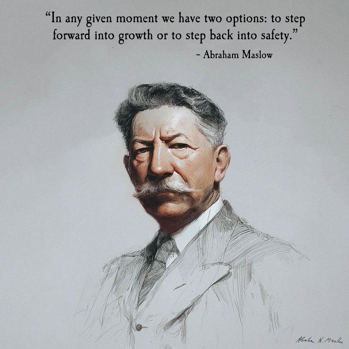 Quote by Abraham Maslow on Personal-growth - In any given moment we have two options: to step forward into growth...