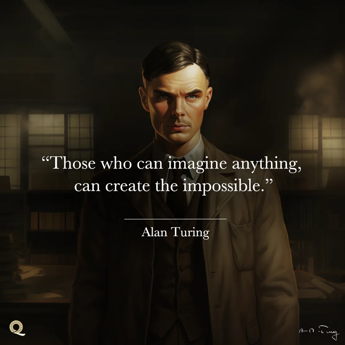 Quote by Alan Turing on Imagination - Those who can imagine anything, can create the impossible.