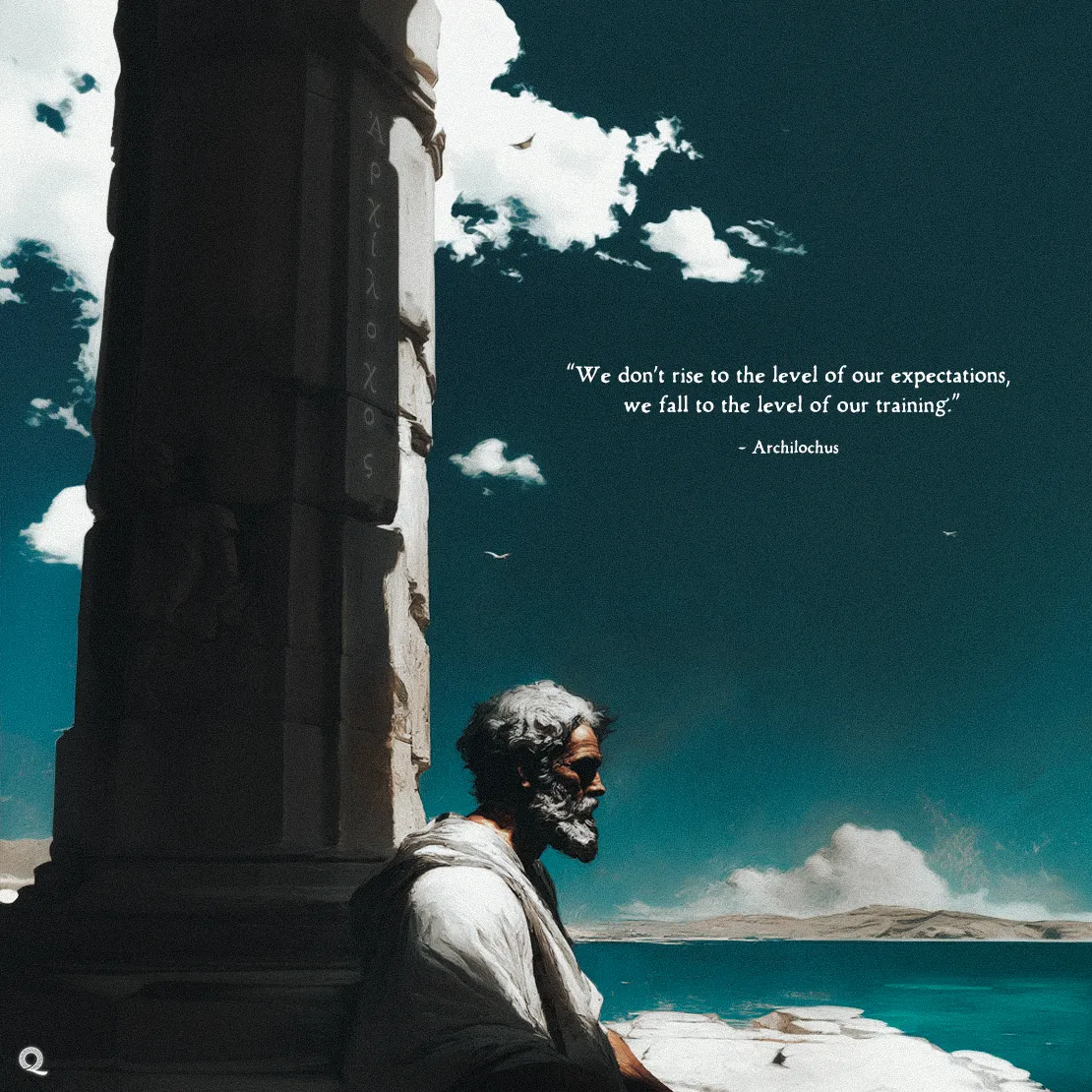 Quote by Archilochus on Preparation - "We don't rise to the level of our expectations, we fall to the level..."