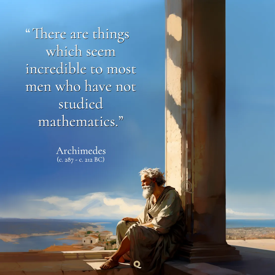 Quote by Archimedes on Mathematics - There are things which seem incredible to most men who have not studied mathematics.