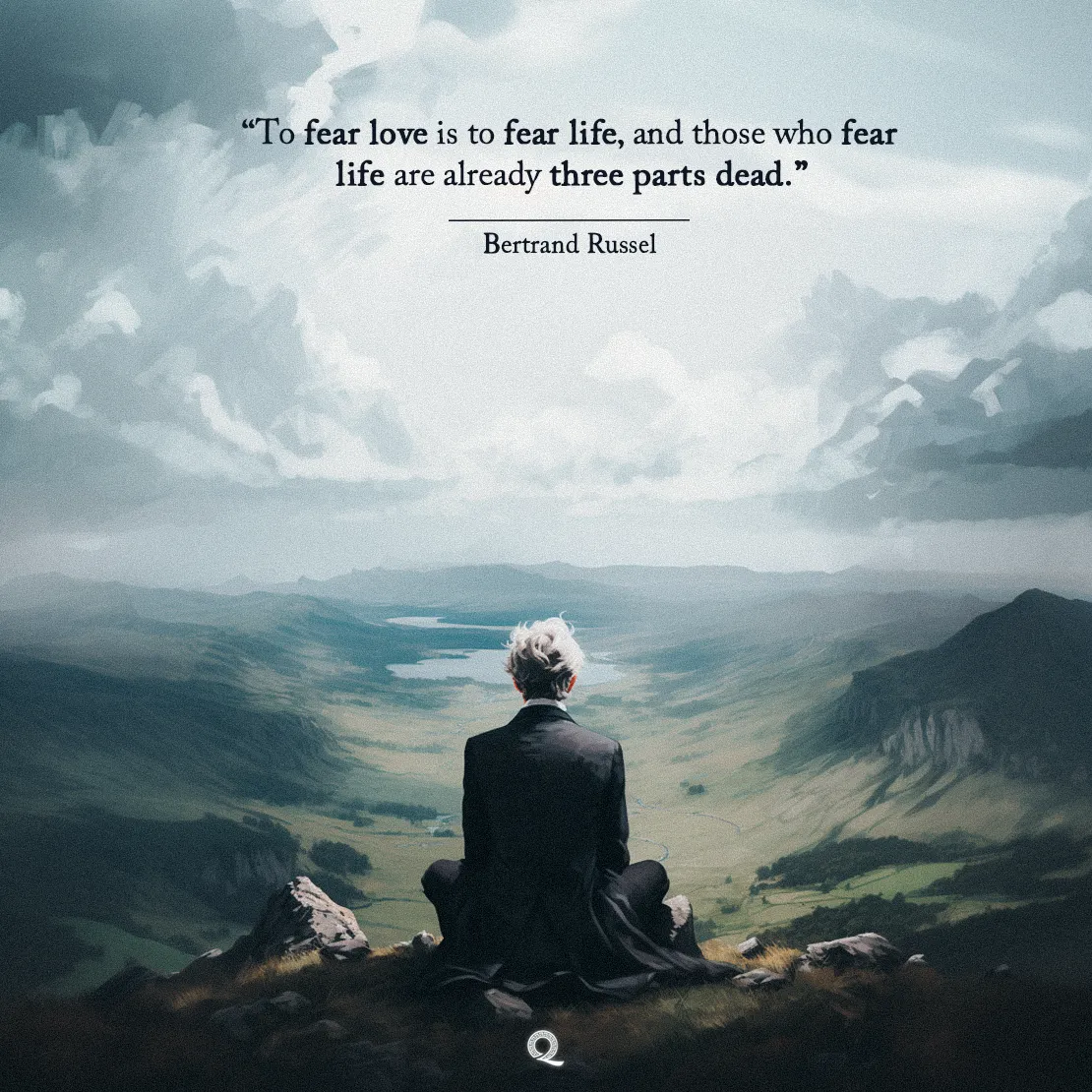 Quote by Bertrand Russell on Fear - To fear love is to fear life, and those who fear life are already three parts dead.