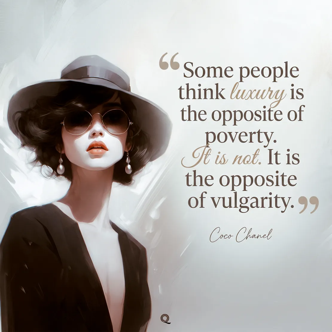 Quote by Coco Chanel on Luxury - "Some people think luxury is the opposite of poverty. It is not."