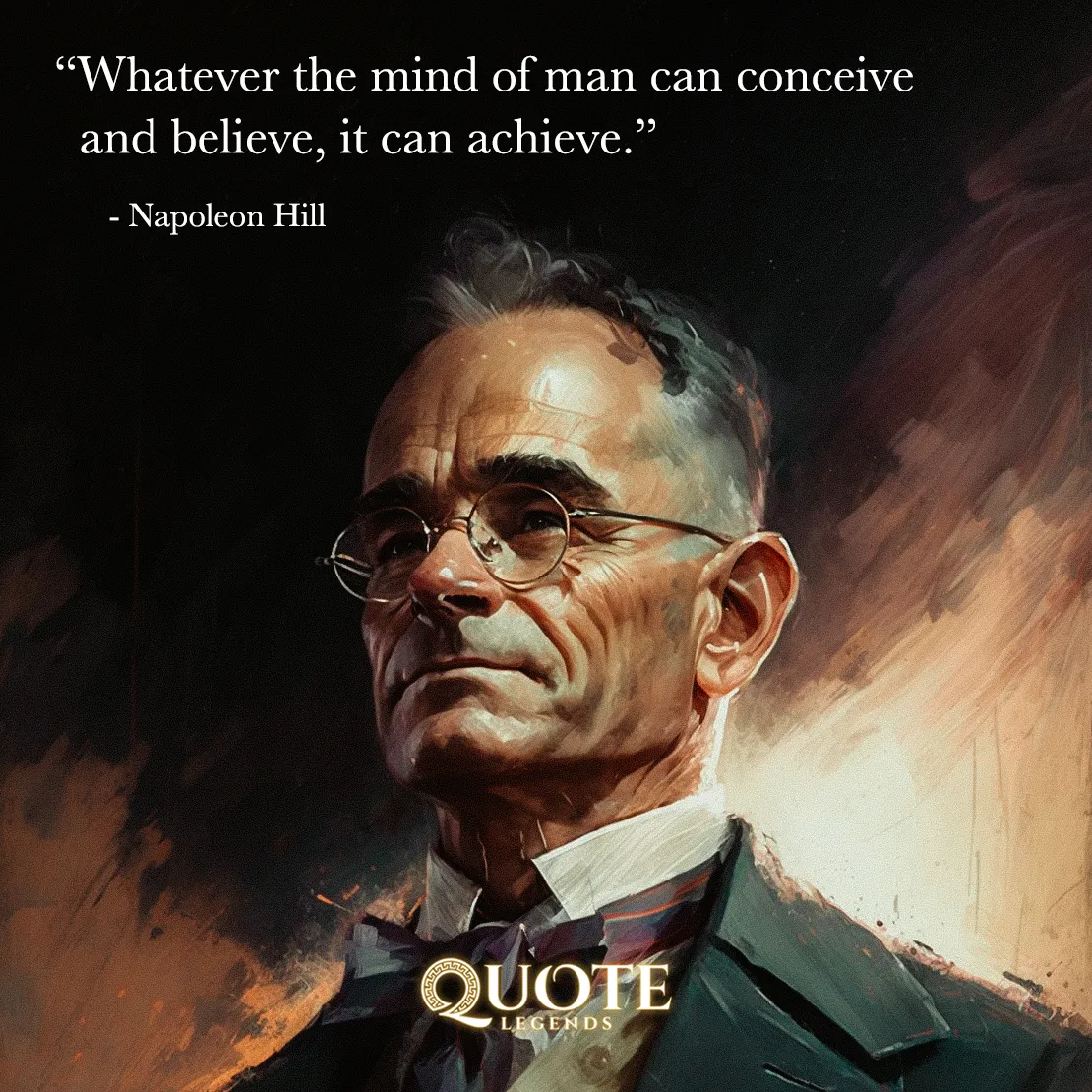 Quote by Napoleon Hill on Success - "Whatever the mind of man can conceive and believe, it can achieve."